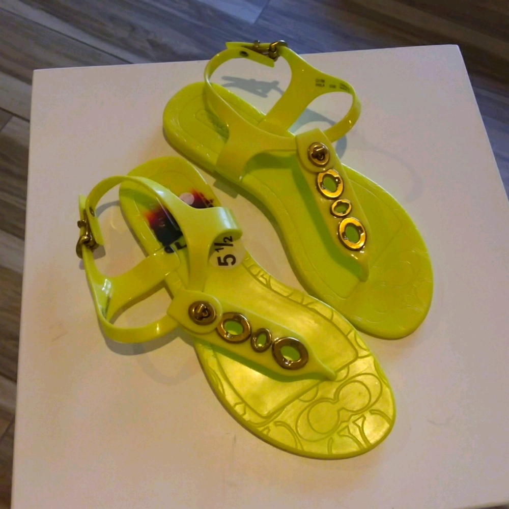 Coach neon jelly sandals